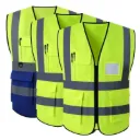 2-Colour Branded Reflective Safety Vest with Multi-Pocket Design