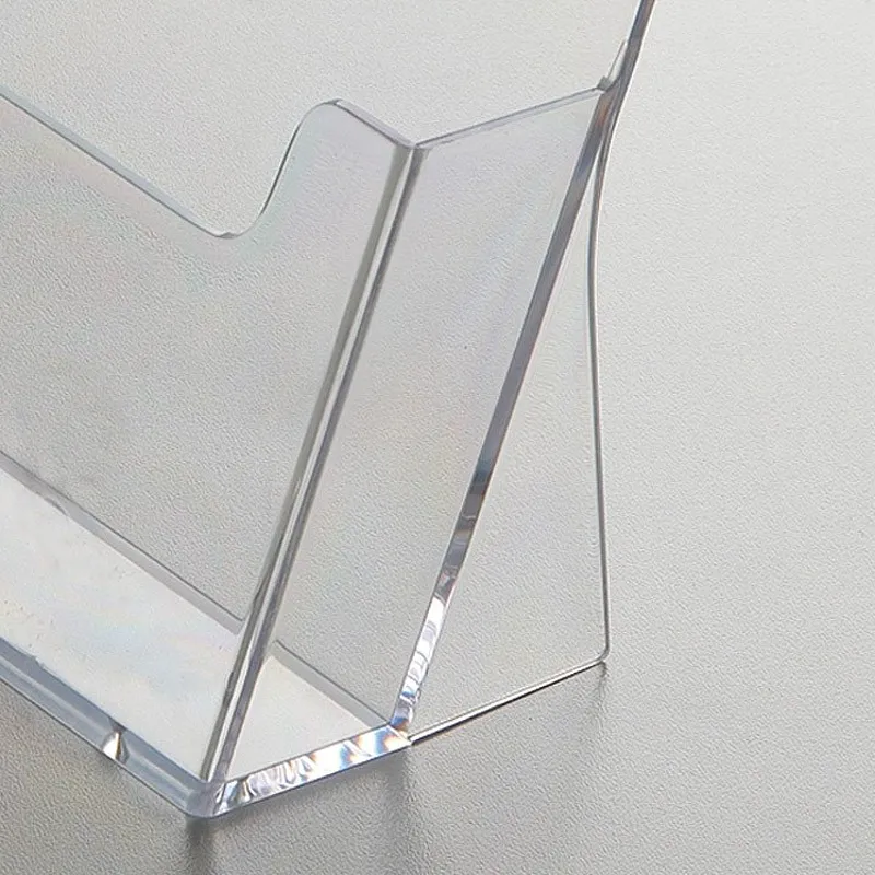 Clear Acrylic Leaflet Holder & Desktop Brochure Stand | Countertop Flyer Display – Sokev Studio (Standard DL (9.9 x 21 cm))