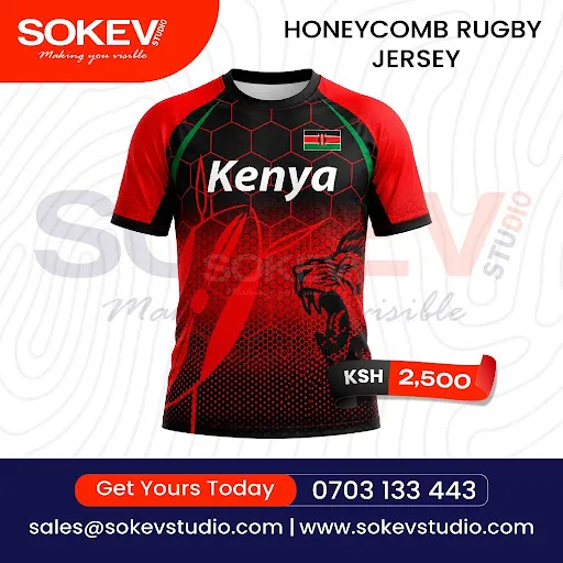Honeycomb Rugby Jersey | Custom Athletic Sportswear & Fan Apparel – Sokev Studio